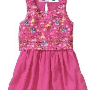 Girls Pink Shopkins Window Pane Dress
